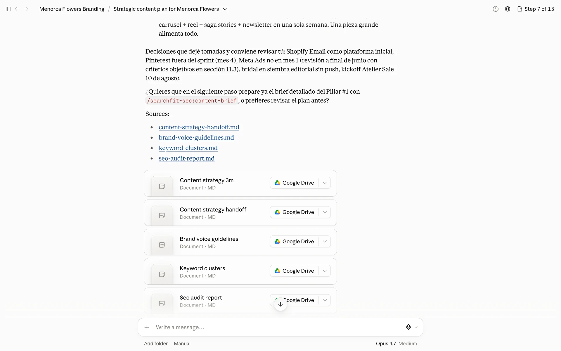 Preparación de estrategia de contenidos con ayuda de IA.
